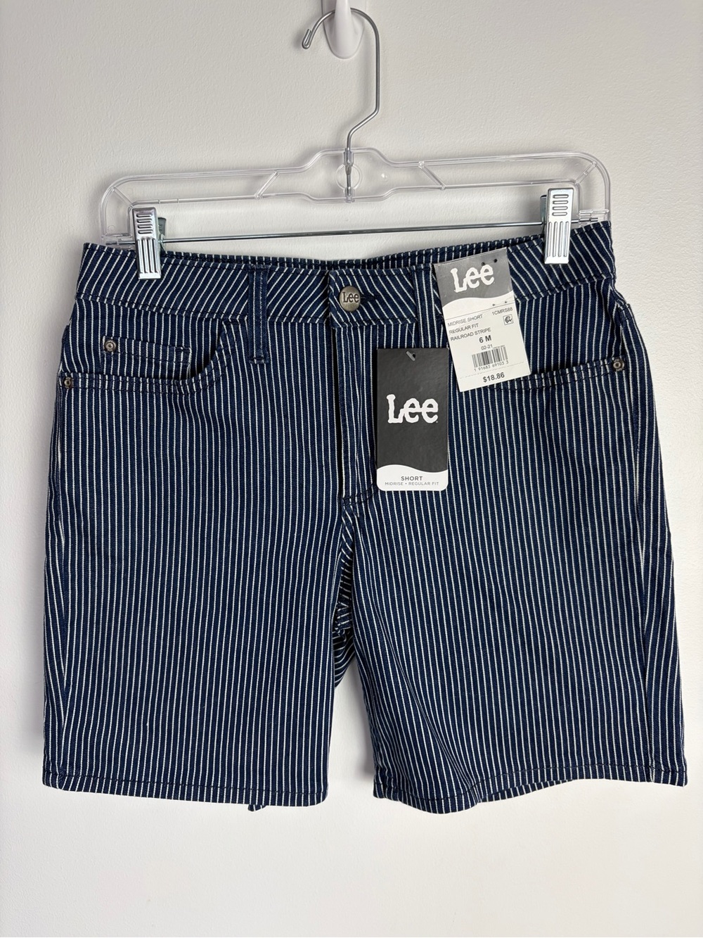 Lee Women’s Navy Railroad Stripe Shorts